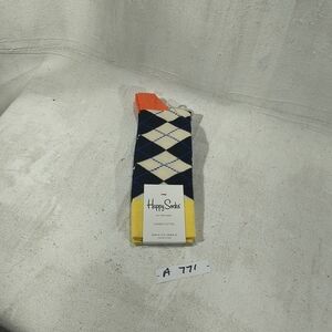 Happy Socks Men's Argyle Socks - Navy, Yellow, Orange